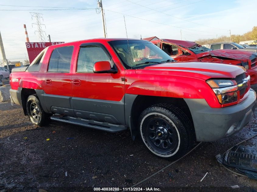 2002 Chevrolet Avalanche 1500 VIN: 3GNEC13T42G157531 Lot: 40838280