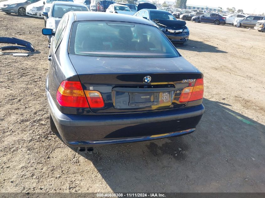 2002 BMW 325I VIN: WBAET37462NG80368 Lot: 40838308