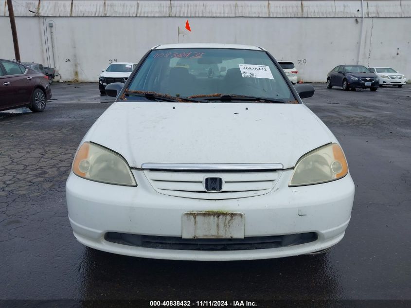 2001 Honda Civic Lx VIN: 2HGES15571H600877 Lot: 40838432