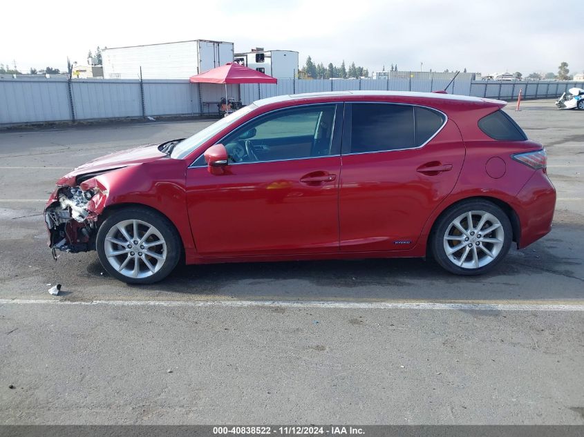 2012 Lexus Ct 200H Premium VIN: JTHKD5BH1C2114576 Lot: 40838522