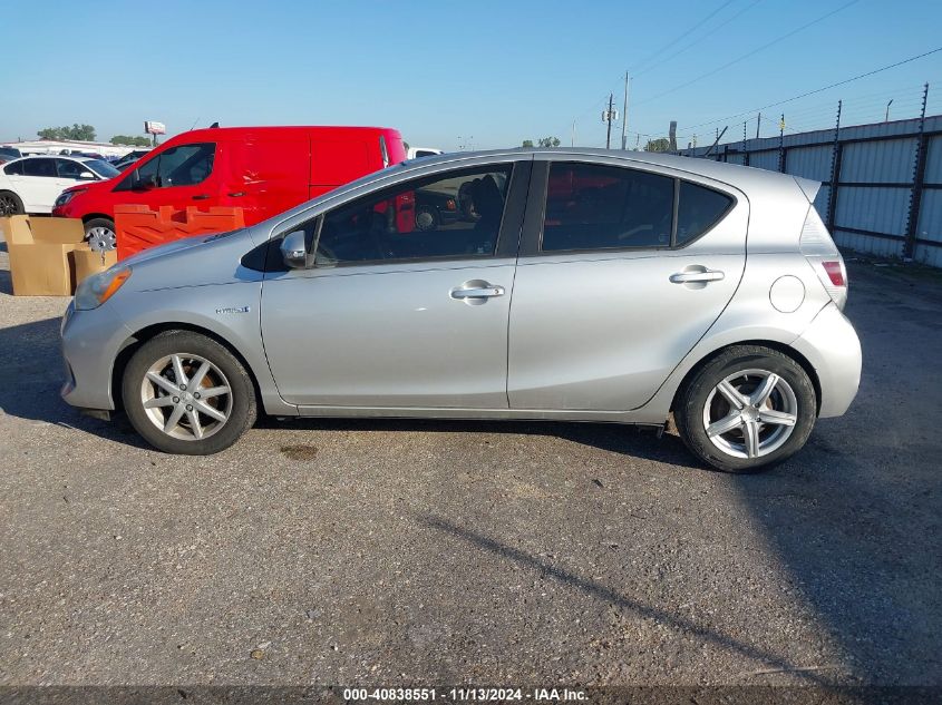 2012 Toyota Prius C Four VIN: JTDKDTB37C1510964 Lot: 40838551