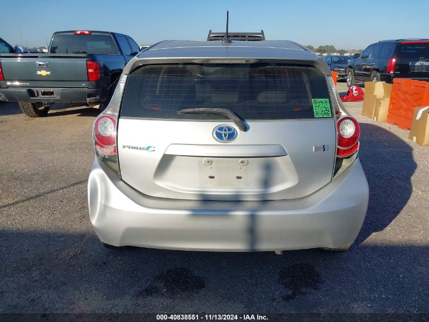 2012 Toyota Prius C Four VIN: JTDKDTB37C1510964 Lot: 40838551