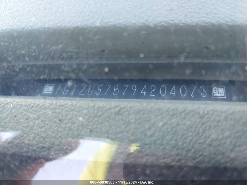 2009 Chevrolet Malibu Ls VIN: 1G1ZG57B794204073 Lot: 40838583