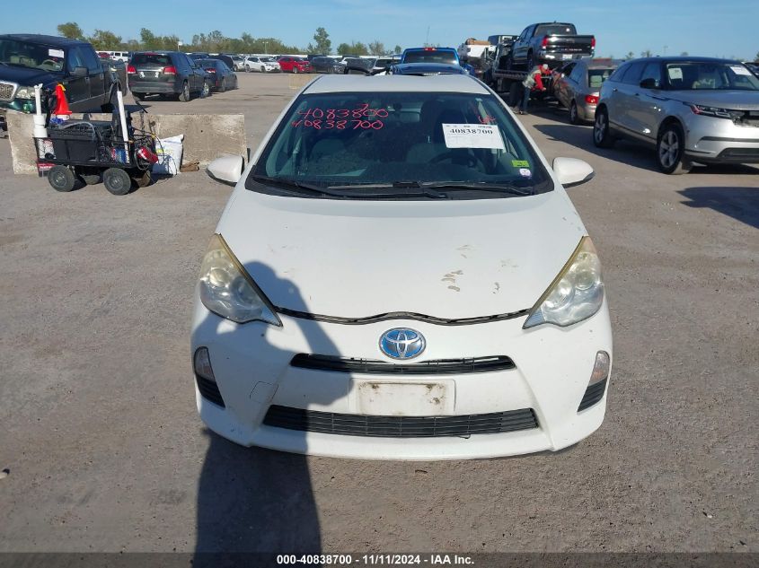 2012 Toyota Prius C Two VIN: JTDKDTB38C1022946 Lot: 40838700