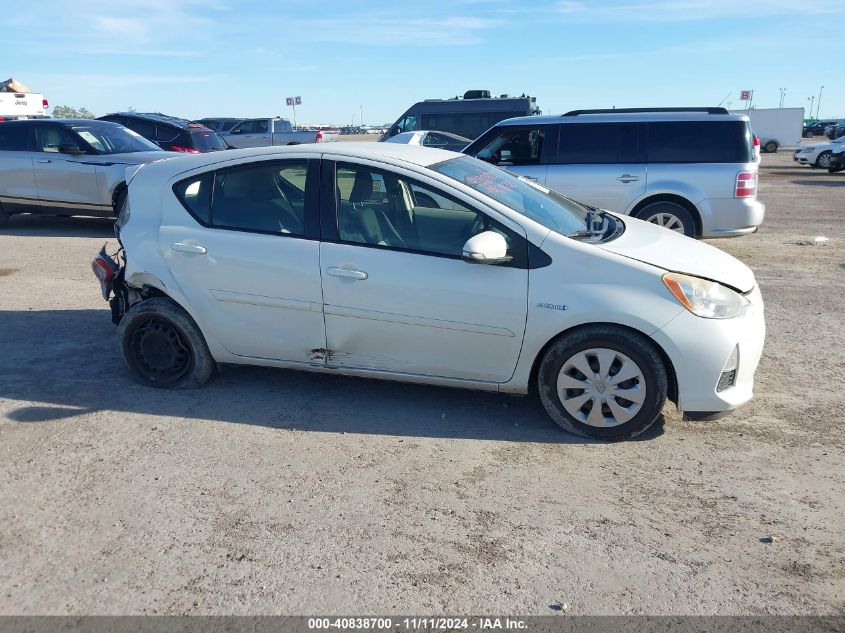 2012 Toyota Prius C Two VIN: JTDKDTB38C1022946 Lot: 40838700