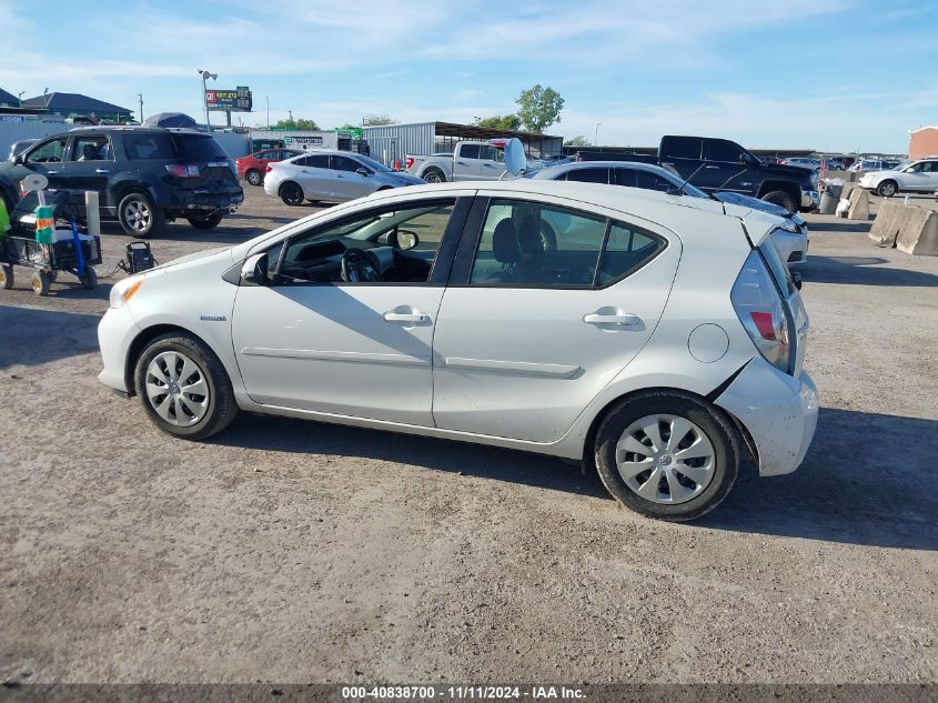 2012 Toyota Prius C Two VIN: JTDKDTB38C1022946 Lot: 40838700