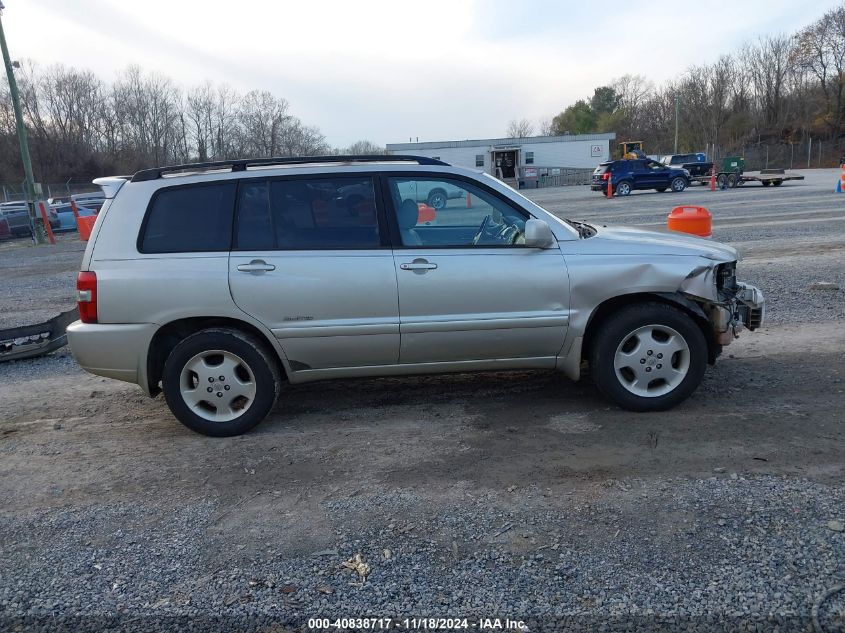 2006 Toyota Highlander Limited V6 VIN: JTEEP21A660185275 Lot: 40838717