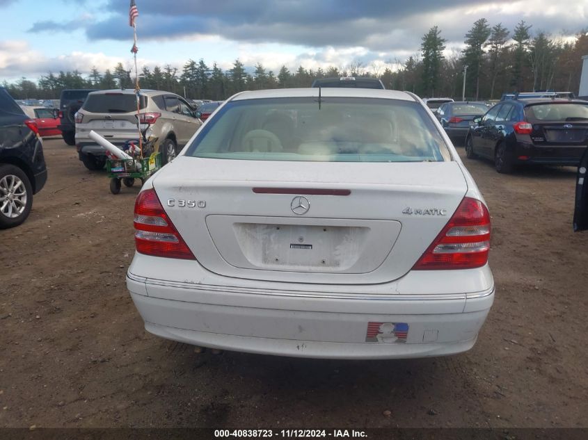 2006 Mercedes-Benz C 350 Luxury 4Matic VIN: WDBRF87H26F773251 Lot: 40838723