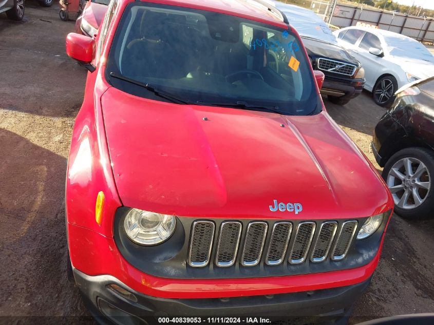 2018 Jeep Renegade Latitude Fwd VIN: ZACCJABB1JPG94076 Lot: 40839053