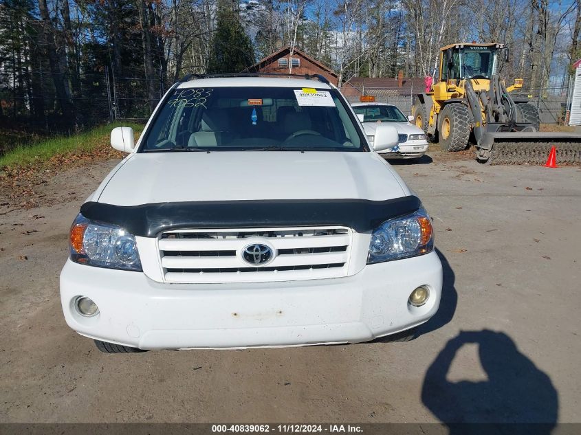 2005 Toyota Highlander VIN: JTEGD21A950120579 Lot: 40839062