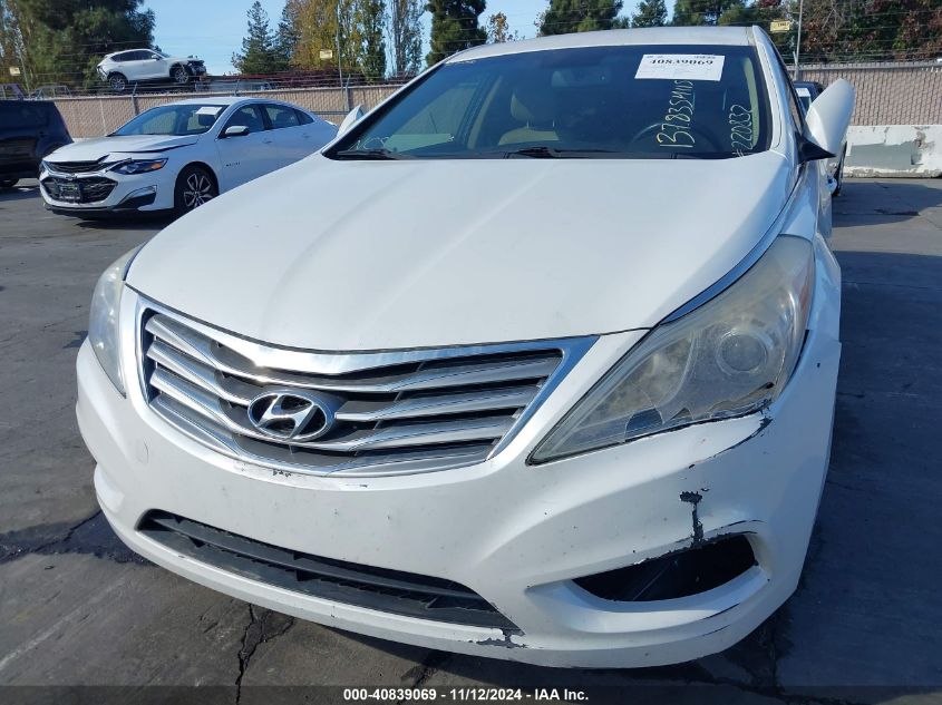 2013 Hyundai Azera VIN: KMHFG4JG8DA220832 Lot: 40839069