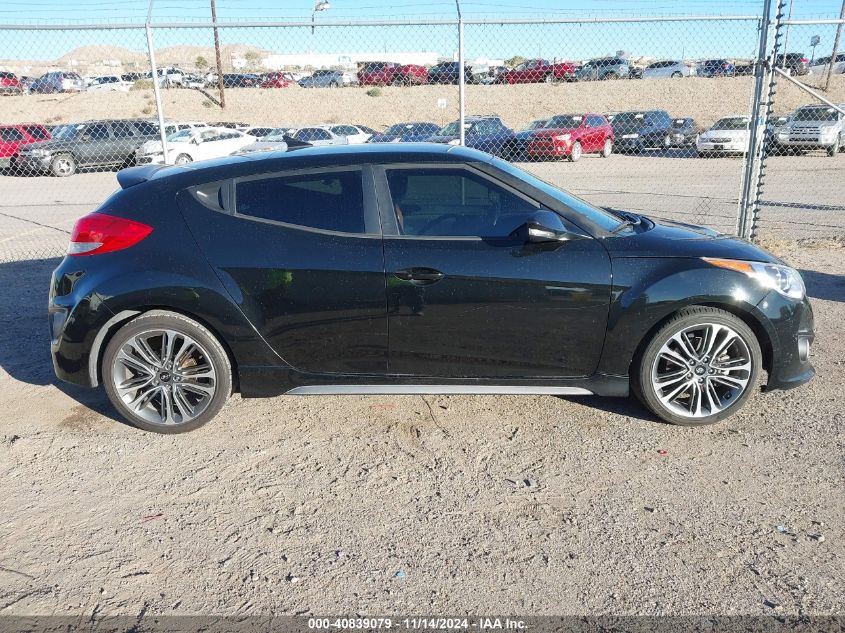 2016 Hyundai Veloster Turbo VIN: KMHTC6AE8GU287801 Lot: 40839079