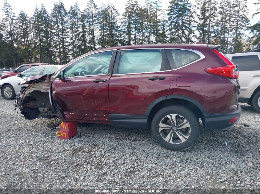 2019 Honda Cr-V Lx VIN: 5J6RW6H31KL001435 Lot: 40839099