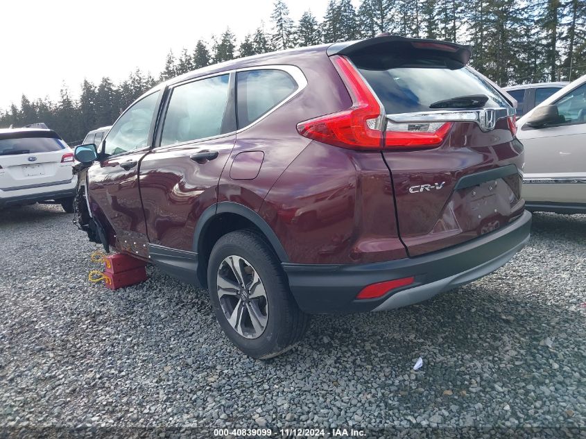 2019 Honda Cr-V Lx VIN: 5J6RW6H31KL001435 Lot: 40839099