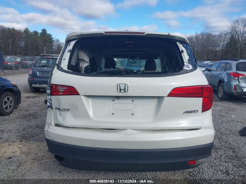 2018 Honda Pilot Ex-L VIN: 5FNYF6H55JB041392 Lot: 40839143