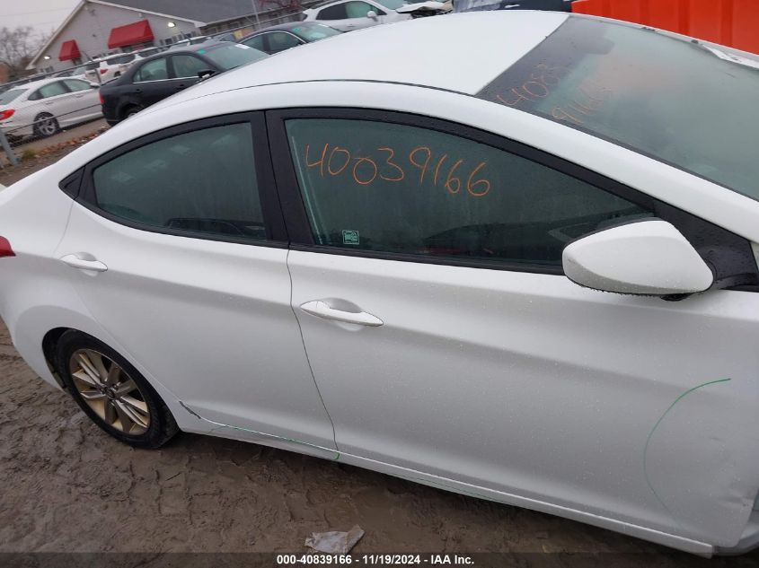 2016 Hyundai Elantra Se VIN: 5NPDH4AE5GH742998 Lot: 40839166