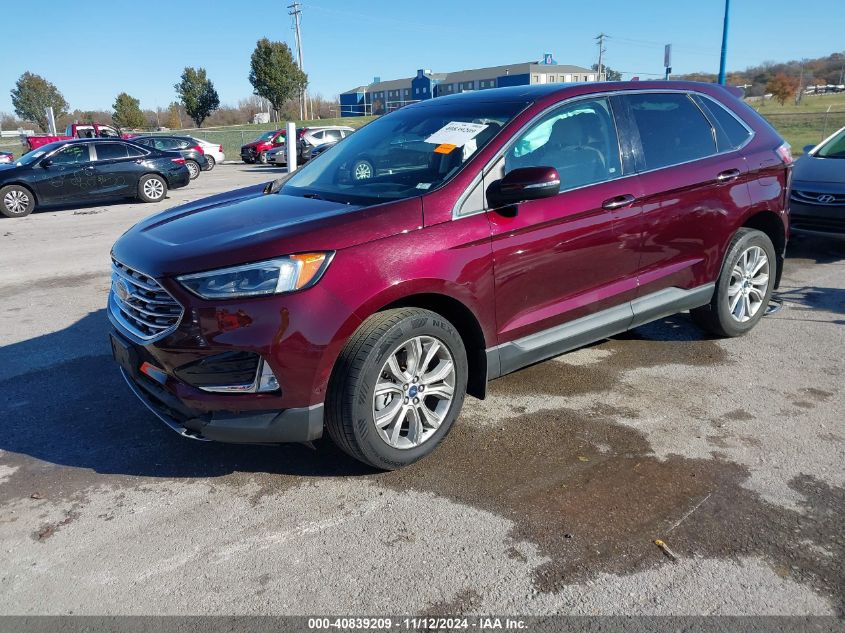 2019 Ford Edge Titanium VIN: 2FMPK4K91KBB30829 Lot: 40839209