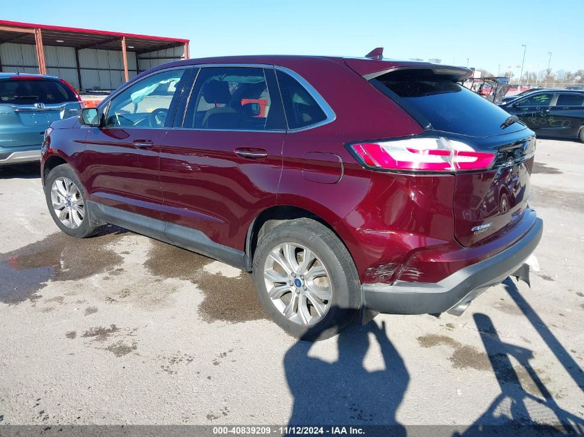 2019 Ford Edge Titanium VIN: 2FMPK4K91KBB30829 Lot: 40839209