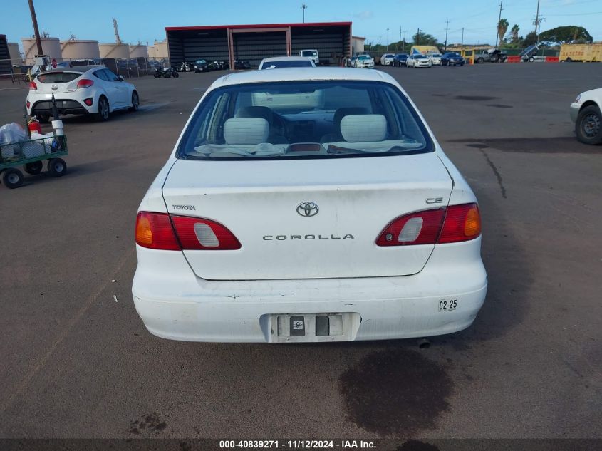 2000 Toyota Corolla Ce/Le/Ve VIN: 1NXBR12EXYV381952 Lot: 40839271