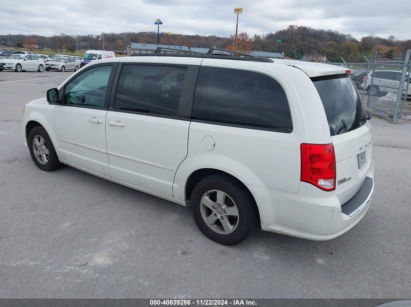 Vin: 2c4rdgcg1dr626309, lot: 41328901, dodge grand caravan sxt 20133