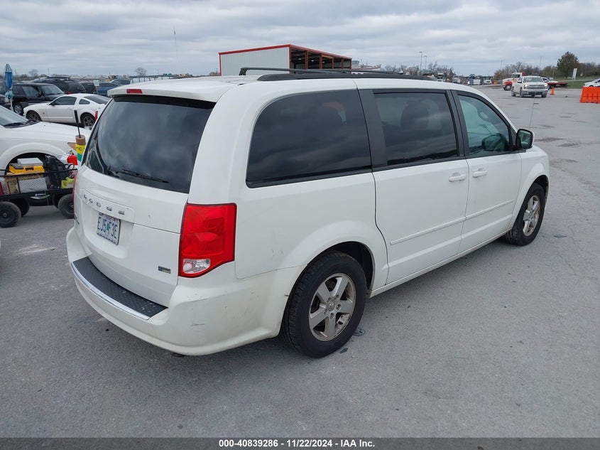 Vin: 2c4rdgcg1dr626309, lot: 41328901, dodge grand caravan sxt 20134