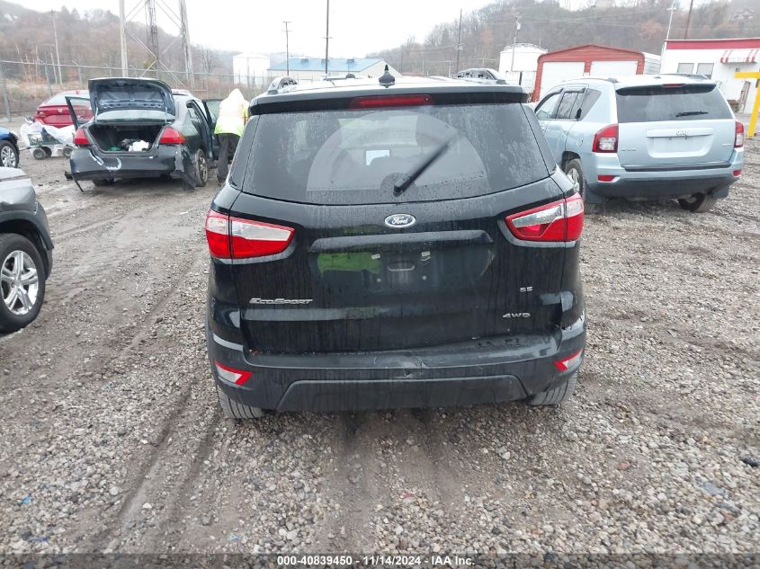 2022 Ford Ecosport Se VIN: MAJ6S3GL9NC469718 Lot: 40839450