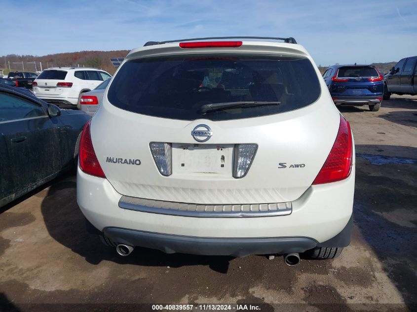 2007 Nissan Murano S VIN: JN8AZ08W37W658605 Lot: 40839557