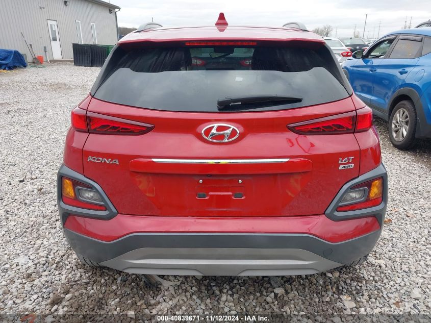 2021 Hyundai Kona Limited VIN: KM8K3CA53MU741037 Lot: 40839671