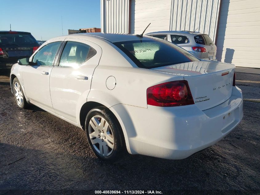 2013 Dodge Avenger Se VIN: 1C3CDZAB9DN615939 Lot: 40839694