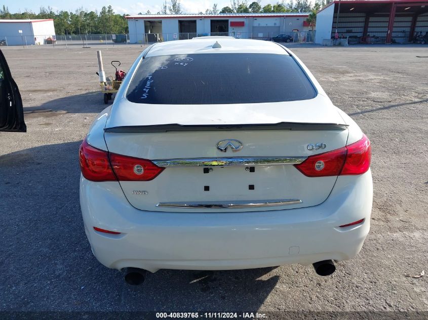 2014 Infiniti Q50 Premium VIN: JN1BV7AR6EM698245 Lot: 40839765