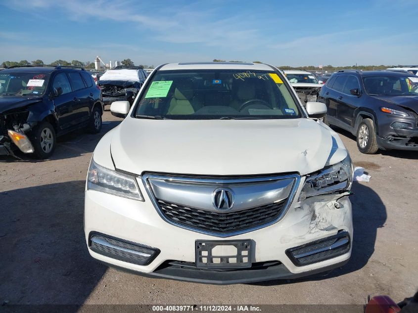 2015 Acura Mdx VIN: 5FRYD4H25FB025263 Lot: 40839771