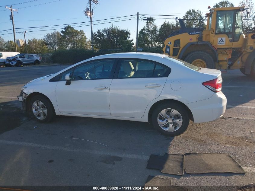 2015 Honda Civic Lx VIN: 19XFB2F51FE045774 Lot: 40839820