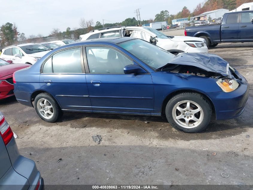 2003 Honda Civic Ex VIN: 1HGES26763L020659 Lot: 40839863