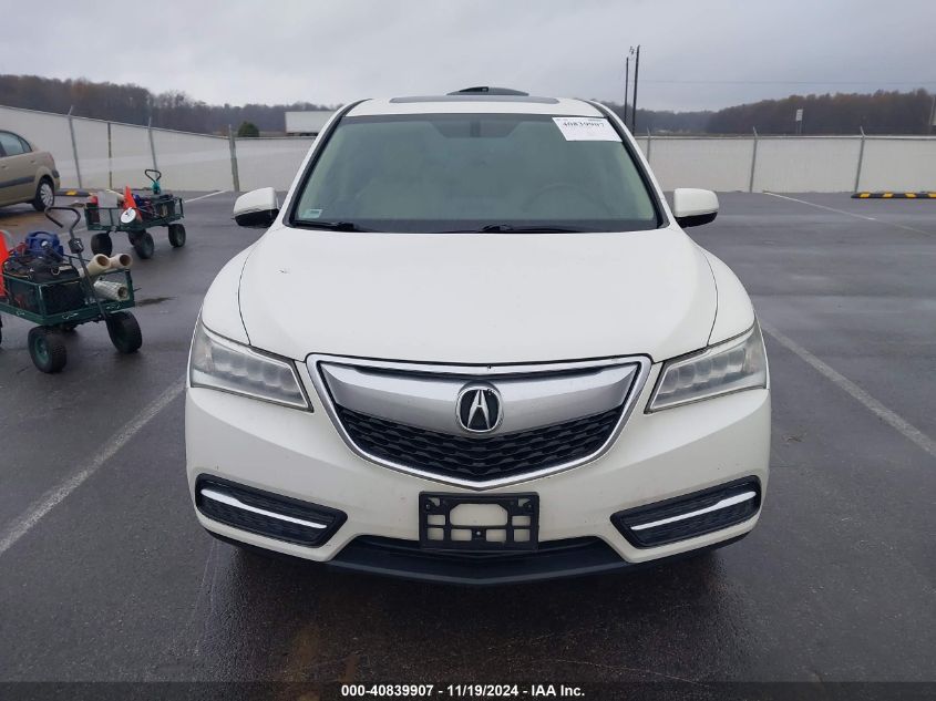 2015 Acura Mdx VIN: 5FRYD4H20FB027731 Lot: 40839907