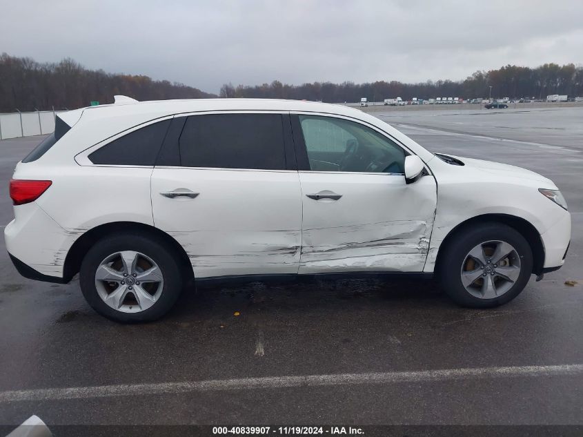 2015 Acura Mdx VIN: 5FRYD4H20FB027731 Lot: 40839907