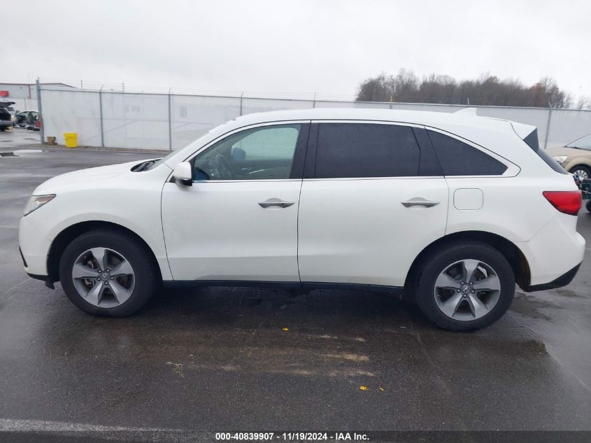 2015 Acura Mdx VIN: 5FRYD4H20FB027731 Lot: 40839907