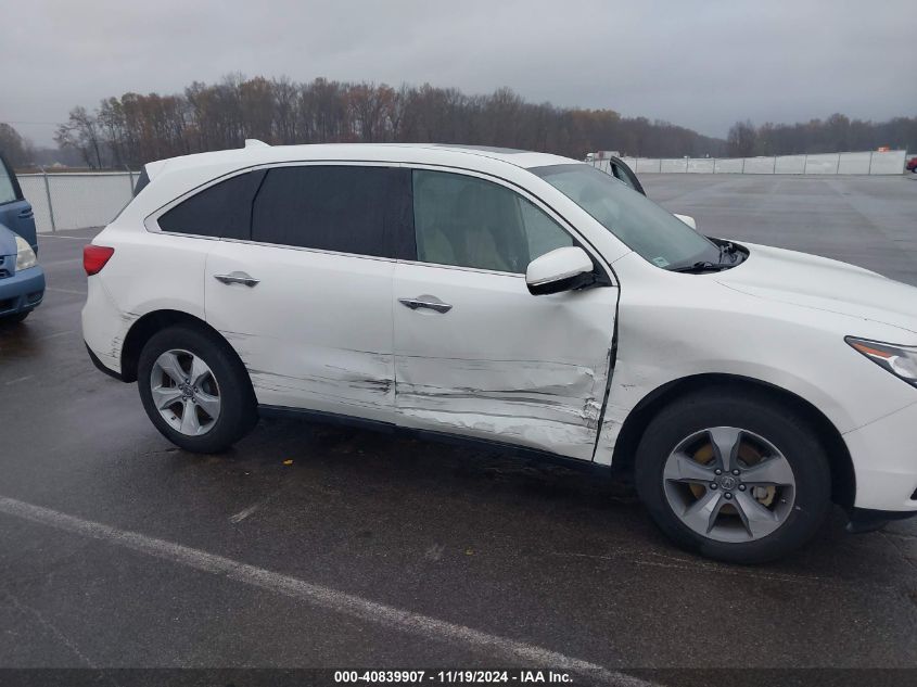 2015 Acura Mdx VIN: 5FRYD4H20FB027731 Lot: 40839907