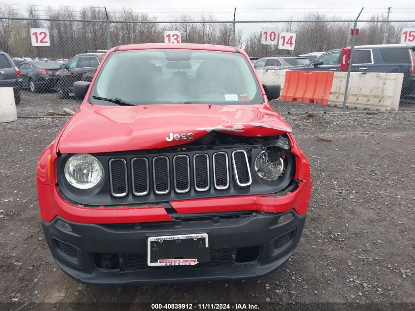 2017 Jeep Renegade Sport Fwd VIN: ZACCJAAB0HPF88214 Lot: 40839912