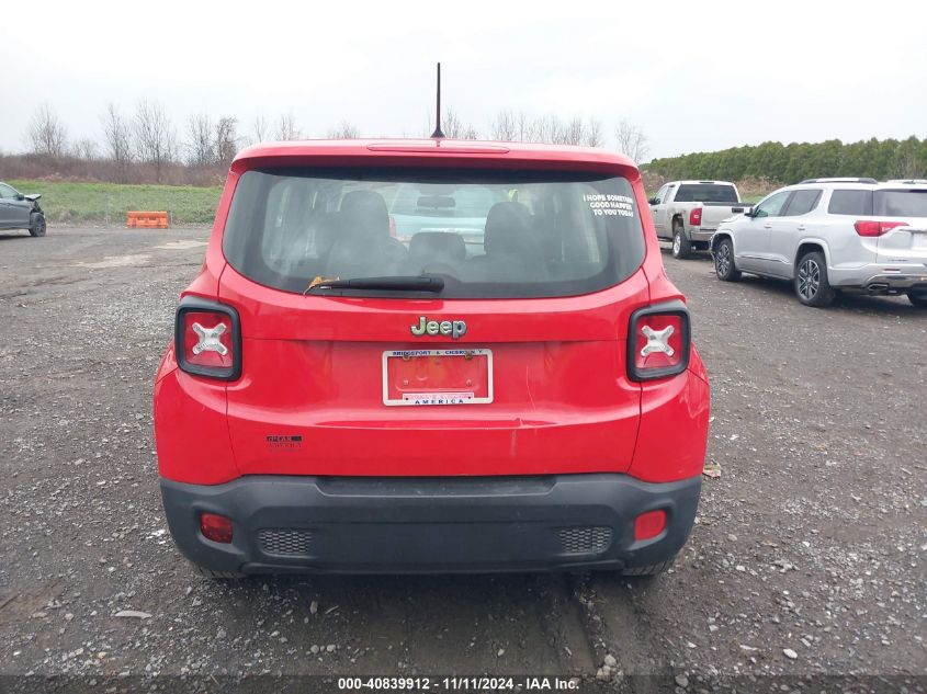 2017 Jeep Renegade Sport Fwd VIN: ZACCJAAB0HPF88214 Lot: 40839912