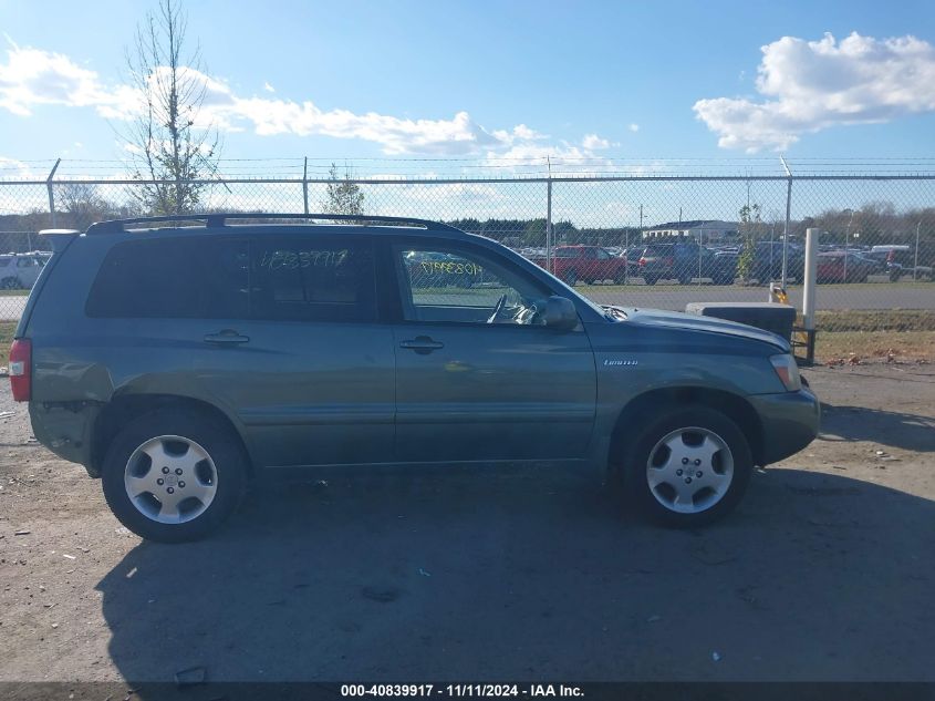 2005 Toyota Highlander Limited V6 VIN: JTEDP21A550071245 Lot: 40839917