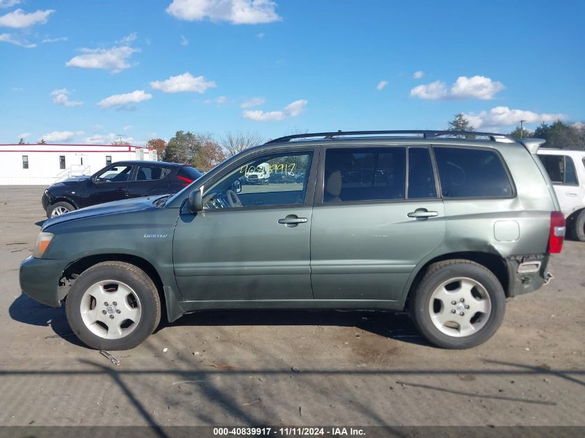 2005 Toyota Highlander Limited V6 VIN: JTEDP21A550071245 Lot: 40839917