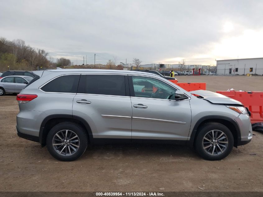 2019 Toyota Highlander Xle VIN: 5TDJZRFH6KS585971 Lot: 40839954