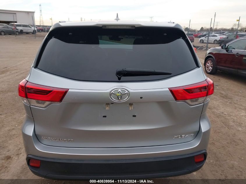 2019 Toyota Highlander Xle VIN: 5TDJZRFH6KS585971 Lot: 40839954