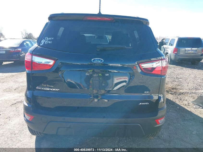 2019 Ford Ecosport Se VIN: MAJ6S3GL6KC286112 Lot: 40839973