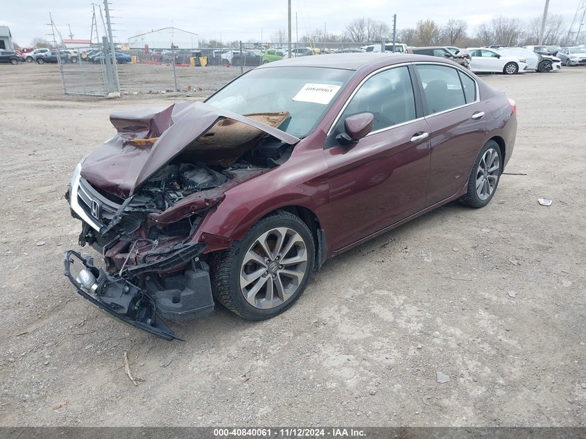 2013 HONDA ACCORD VIN: 1HGCR2F53DA074631