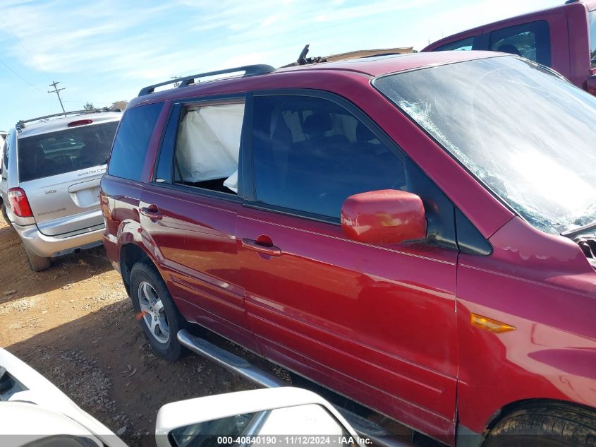 2006 Honda Pilot Ex-L VIN: 5FNYF18516B021800 Lot: 40840190