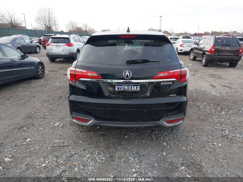 2018 Acura Rdx Technology Acurawatch Plus Packages/Technology Package VIN: 5J8TB4H56JL016526 Lot: 40840283