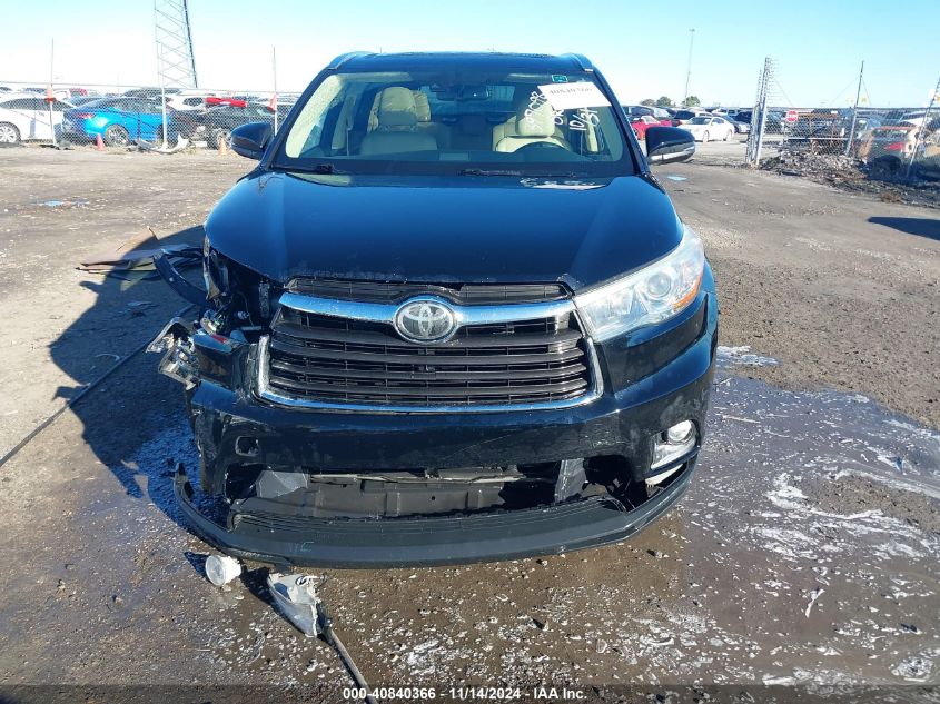 2015 Toyota Highlander Limited Platinum V6 VIN: 5TDDKRFHXFS104272 Lot: 40840366