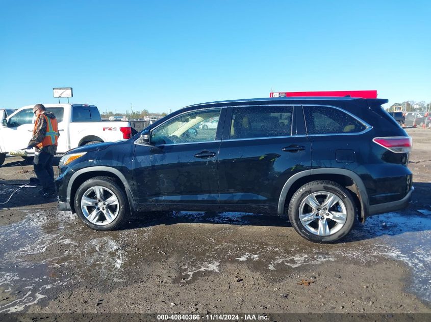 2015 TOYOTA HIGHLANDER LIMITED PLATINUM V6 - 5TDDKRFHXFS104272