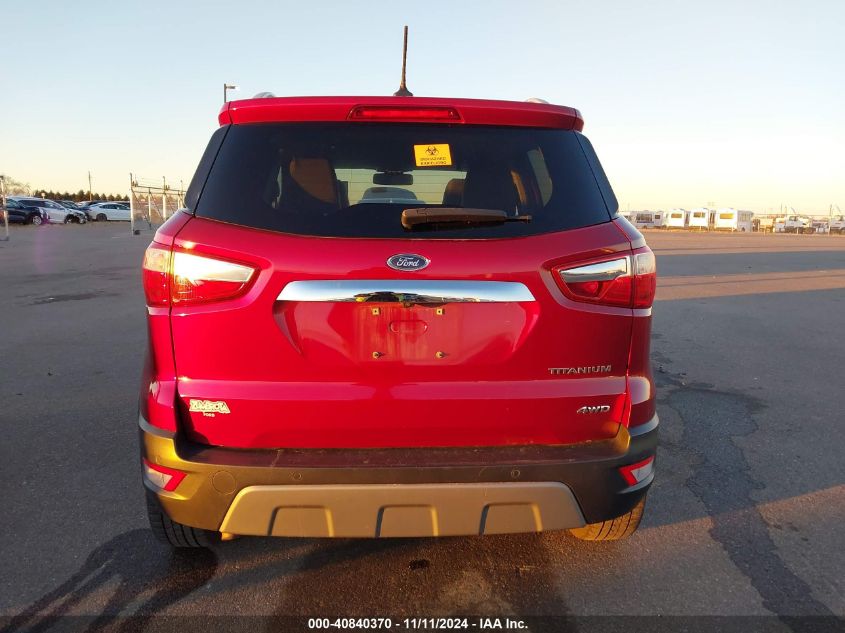 2018 Ford Ecosport Titanium VIN: MAJ6P1WL8JC160162 Lot: 40840370